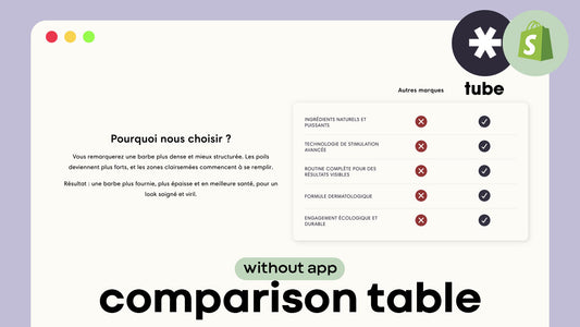 comparison table section