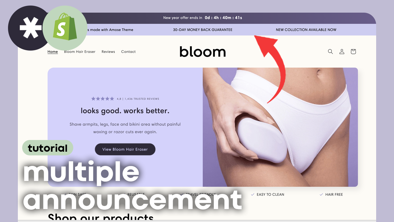 multi announcement bar